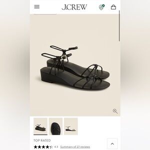 J. Crew Women's Black Sandals, NWOT